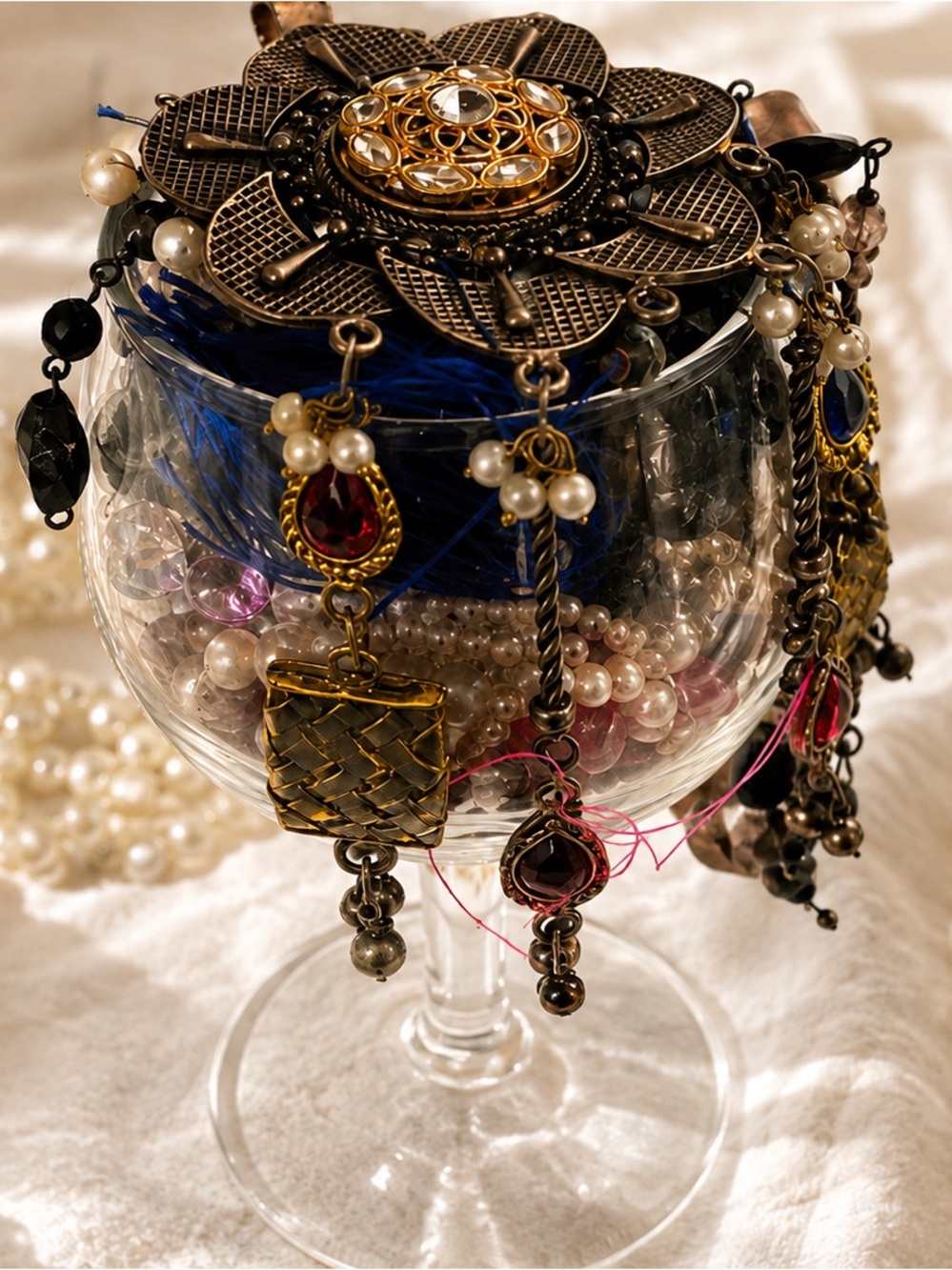 Mystery Jewelry Crafter’s Bundle | Vintage | Goblet | Beads | Pearls | Boho |